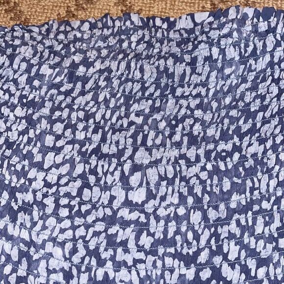 We're All Pretty Girls Blue Strapless romper w ruffles NWOT S - Picture 2 of 7